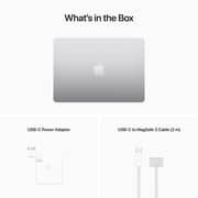 Apple MacBook Air 13.6-inch (2022) - Apple M2 Chip / 8GB RAM / 512GB SSD / 10-core GPU / macOS Monterey / English Keyboard / Silver / Middle East Version - [MLY03ZS/A]