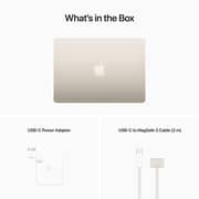 Apple MacBook Air 13.6-inch (2022) - Apple M2 Chip / 8GB RAM / 512GB SSD / 10-core GPU / macOS Monterey / English Keyboard / Starlight / Middle East Version - [MLY23ZS/A]