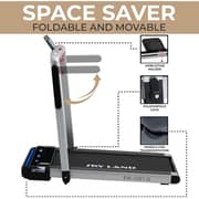 Fitness 2 in 1 Foldable Treadmill Walking pad 4 HP Peak, 12 Programs, With Large Running Surface and App Control, Pre assembled EM 1287-G, Gray