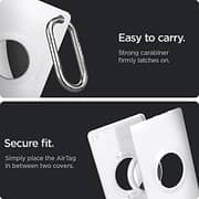 Spigen Air Fit Designed For Apple Airtag Wallet Card Case Cover Airtags Holder For Airtag Keychain Ring (2021) - White