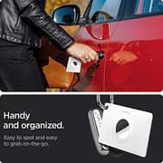 Spigen Air Fit Designed For Apple Airtag Wallet Card Case Cover Airtags Holder For Airtag Keychain Ring (2021) - White