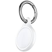 Spigen Ultra Hybrid Compatible With Apple Airtag Case Cover Airtags Holder Designed For Airtags Keychain Ring (2021) - White