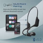 Promate Ripple Wireless Open Ear Headphones Black