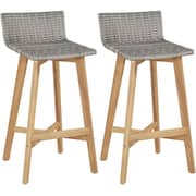 Vidaxl Bar Chairs 2 Pcs Solid Acacia Wood