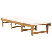 vidaXL Folding Sun Lounger With Cushion Solid