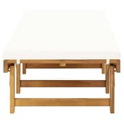 vidaXL Folding Sun Lounger With Cushion Solid