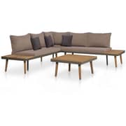 Vidaxl 4 Piece Garden Lounge Set With Cushions Solid Acacia Wood Brown