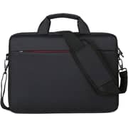 Goldfinch Portable One Shoulder Handheld Zipper Laptop Bag 15.4inch Black