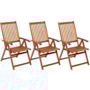 Vidaxl Folding Garden Chairs 3 Pcs Solid Acacia Wood