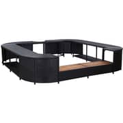 Vidaxl Square Spa Surround Black 268 X 268 X 55 Cm Poly Rattan