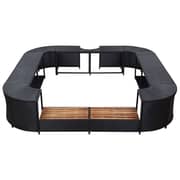 Vidaxl Square Spa Surround Black 268 X 268 X 55 Cm Poly Rattan