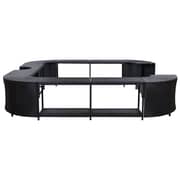 Vidaxl Square Spa Surround Black 268 X 268 X 55 Cm Poly Rattan