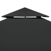 Vidaxl Gazebo Cover Canopy Replacement 310 G / M² Dark Grey 3 X 3 M