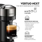 Nespresso GCV1 Vertuo Next Coffee Machine GCV1-ME-BU + Aeroccino Black