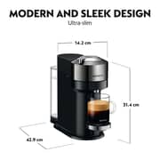 Nespresso GCV1 Vertuo Next Coffee Machine GCV1-ME-BU + Aeroccino Black