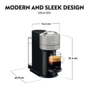 Nespresso GCV1 Vertuo Next Coffee Machine GCV1-SI-BU + Aeroccino Black
