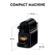 Nespresso D40 Inissia Coffee Machine D40-BU-BK + Aerocino Black