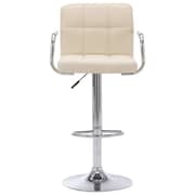 Vidaxl Bar Stools 2 Pcs Cream Fabric