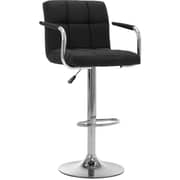 Vidaxl Bar Stool Black Fabric