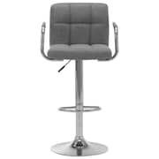Vidaxl Bar Stools 2 Pcs Light Grey Fabric
