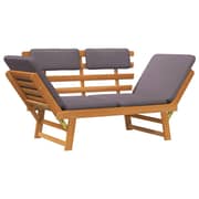 Vidaxl 2-in-1 Garden Daybed With Cushion 190 Cm Solid Acacia Wood