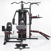 Skyland Fitness Home Gym 3 Station Heavy Duty With 71kg Weight Stack With Pull Up Bar Sit Up Power Tower Workout Stand Bench Press , GM-8144