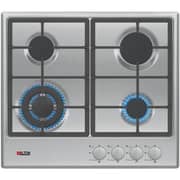 Milton 4 Burner Built In Stainless Steel Gas Hob With Auto Ignition, Euro Pool Burners, Cost-iron Pan Support, Inox Capped Knobs, Silver Color Size (60 X 60) Cm Model - Mhg607ss -1 Year Warranty.