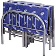 Metal Folding Bed, Blue - 190(l) X 90(w) X 70(h) Cm