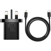 Baseus Wall Charger + Type-C To Lightning Cable 1m Black