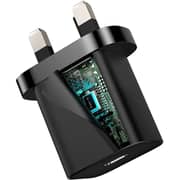 Baseus Wall Charger + Type-C To Lightning Cable 1m Black