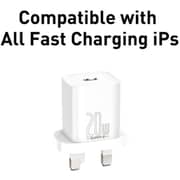 Baseus Wall Charger + Type-C To Lightning Cable 1m White