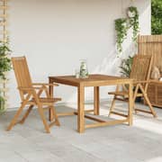 Vidaxl Folding Garden Chairs 2 Pcs Solid Acacia Wood Brown