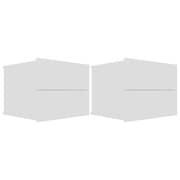 Vidaxl Bedside Cabinets 2 Pcs White 40x30x30 Cm Chipboard