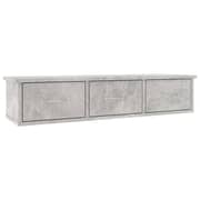 Vidaxl Wall-mounted Drawer Shelf Concrete Grey 88x26x18.5 Cm Chipboard