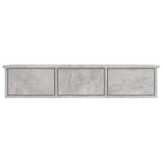 Vidaxl Wall-mounted Drawer Shelf Concrete Grey 88x26x18.5 Cm Chipboard
