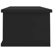 Vidaxl Wall-mounted Drawer Shelf Black 88x26x18.5 Cm Chipboard