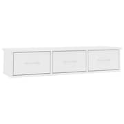 Vidaxl Wall-mounted Drawer Shelf White 88x26x18.5 Cm Chipboard