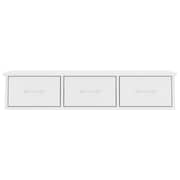 Vidaxl Wall-mounted Drawer Shelf White 88x26x18.5 Cm Chipboard