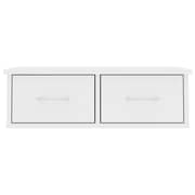 Vidaxl Wall-mounted Drawer Shelf White 60x26x18.5 Cm Chipboard