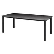 Vidaxl Garden Table Black 190x90x74 Cm Aluminium And Glass