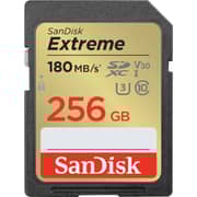 Sandisk Memory Card Extreme SD UHS I 256GB Black SDSDXVV-256G-GNCIN