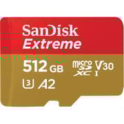 Sandisk Memory Card Extreme MicroSD UHS I 512GB Red/Beige SDSQXAV-512G-GN6MN