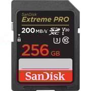 Sandisk Memory Card Extreme Pro SD UHS I 256GB Black SDSDXXD-256G-GN4IN