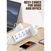Ldnio Power Strip With 10-outlet Surge Protector Power Sockets 6 Usb Ports 30w Pd+qc Fast Charging Adapter Sockets 2-meter Heavy-duty Power Extension Cord