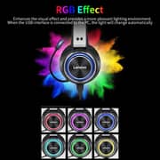 Lenovo HS25 Wired Over Ear Gaming Headphones Black