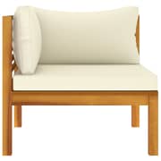 Vidaxl 2 Piece Sofa Set With Cream White Cushions Solid Acacia Wood