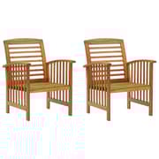 Vidaxl Garden Chairs 2 Pcs Solid Acacia Wood