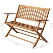 Vidaxl Garden Bench 120 Cm Solid Acacia Wood