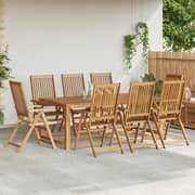 Vidaxl Folding Garden Chairs 8 Pcs Solid Acacia Wood