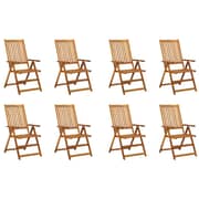 Vidaxl Folding Garden Chairs 8 Pcs Solid Acacia Wood